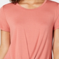 Style & CoWomen's Twist Hem Scoop Neck Top Orange Size Petite S