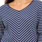 Karen Scott Women's Striped Top Blue Size Petite SM