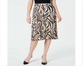 Kasper Women's a Line MIDI Skirt Brown Size Medium