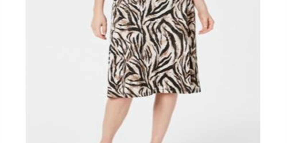 Kasper Women's a Line MIDI Skirt Brown Size Medium