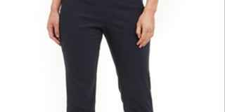 Charter Club Women's Jacquard Pull on Pants Blue Size 4