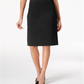 JM Collection Women's Rivet Waist a Line Skirt Black Size Large