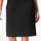 JM Collection Women's Rivet Waist a Line Skirt Black Size Large