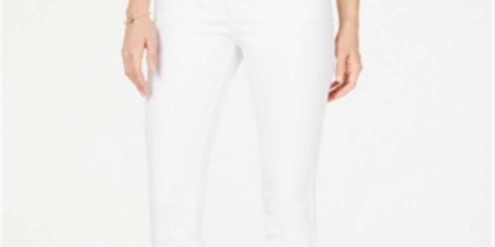 INC International Concepts Women's Skinny Cropped Jeans White Size 10 Petite