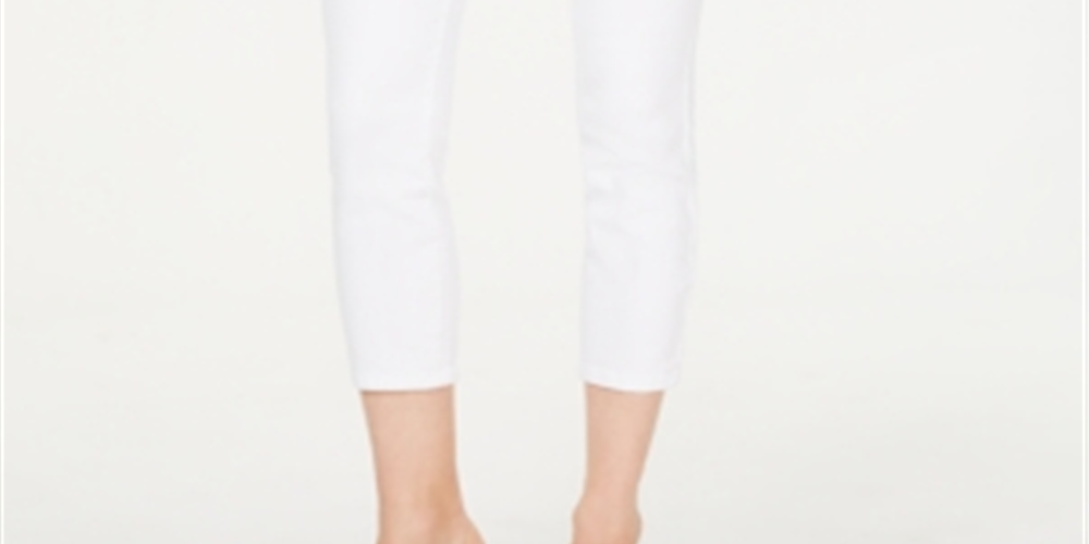 INC International Concepts Women's Skinny Cropped Jeans White Size 10 Petite