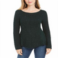 Style & CoWomen's Scalloped Hem Ribbed Knit Sweater Green Size XX-Large