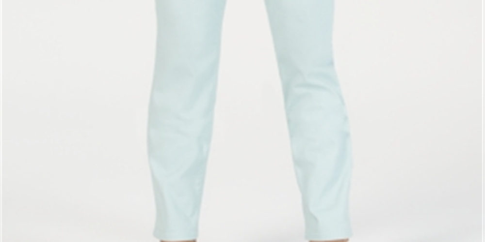 Style & Co Women's Tummy Control Straight Leg Fashion Jeans Green Size 14