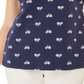 Karen Scott Women's Bike Print Polo Blue Size Medium