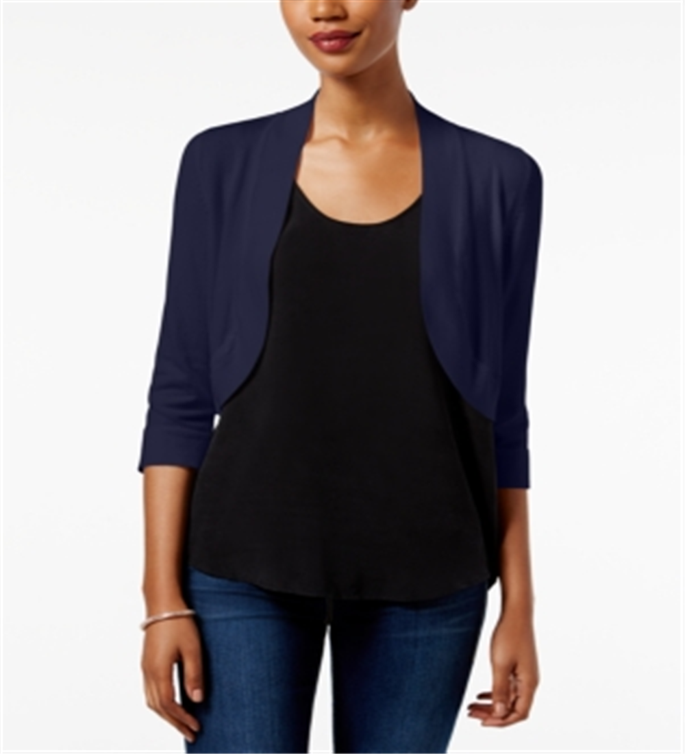 Jessica Howard Women's Solid Cardigan Sweater Blue Size X-Large