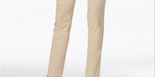 Charter Club Women's Chelsea Tummy Control Ankle Pants Brown Size 4 Petite