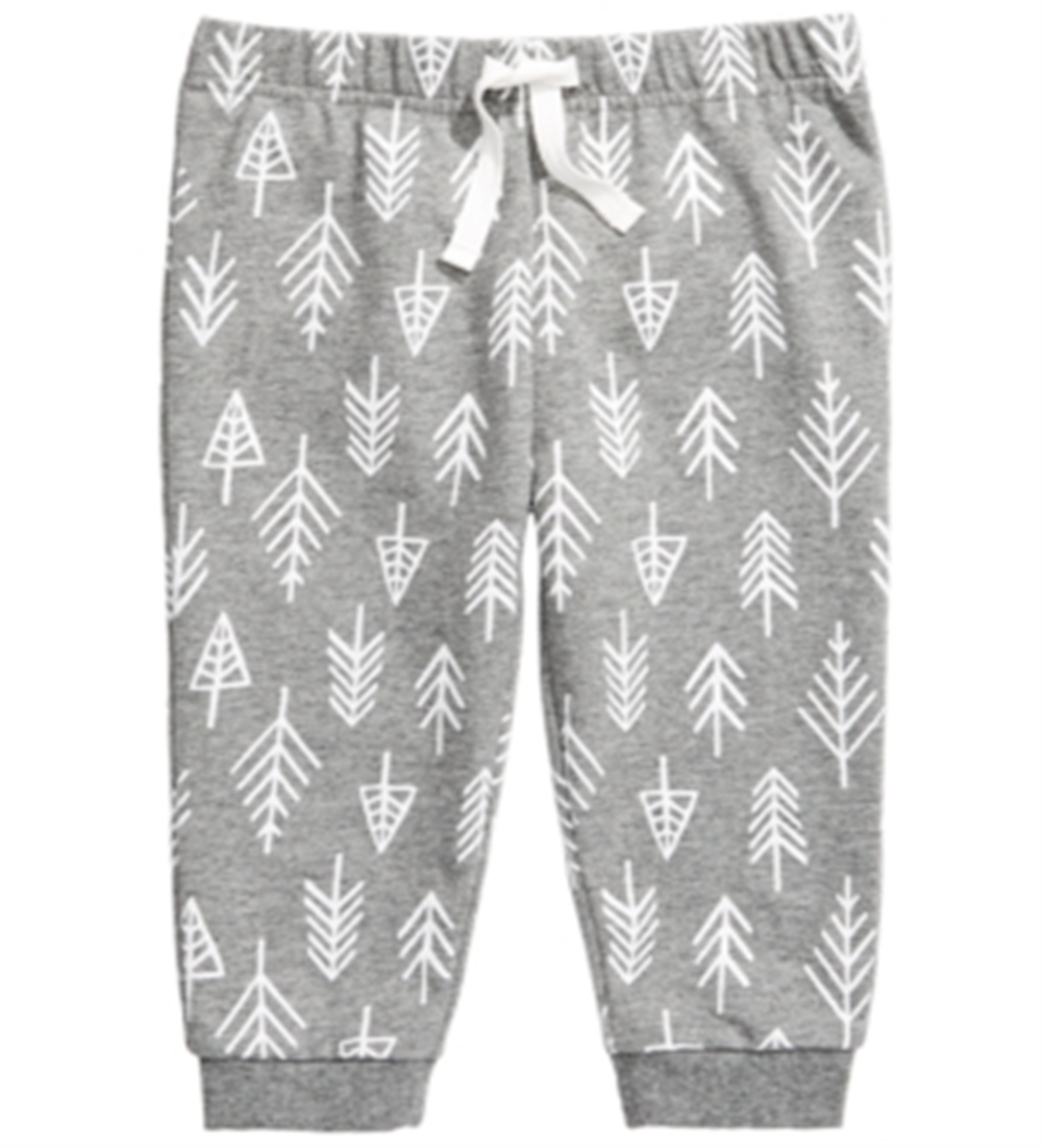 First Impressions Baby Boy's Forest Print Jogger Pants Gray Size 6-9 Months