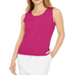 Charter Club Women's Sleeveless Crew Neck Sweater Pink Size Small