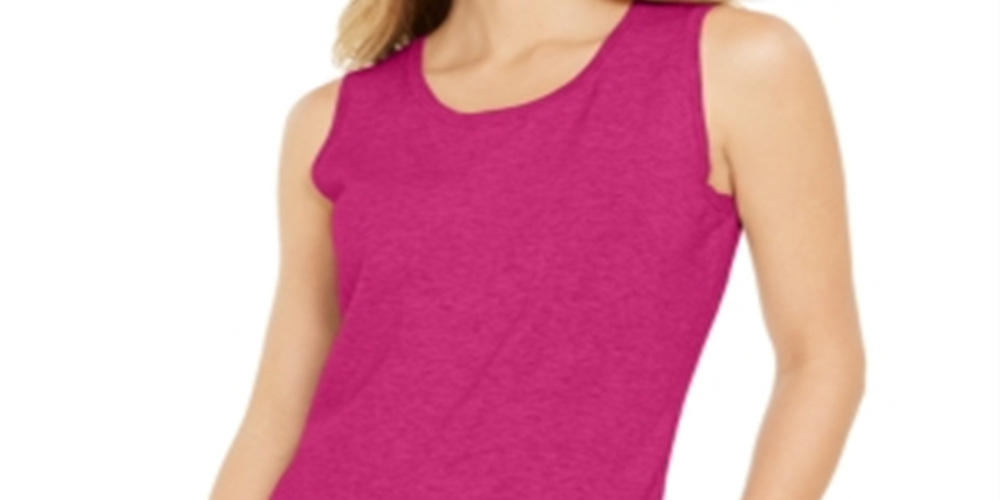 Charter Club Women's Sleeveless Crew Neck Sweater Pink Size Small