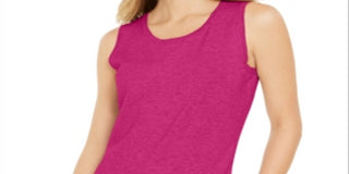Charter Club Women's Sleeveless Crew Neck Sweater Pink Size Small