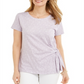 Style & CoWomen's Printed Tie Side Top Purple Size Medium