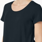 JM Collection Women's Scoop Neck Top Navy Size Medium
