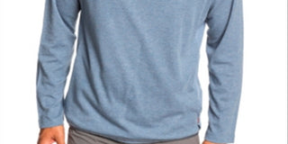 Quiksilver Men's Sweater 1/2 Zip Pullover Logo Blue Size Medium