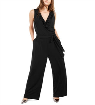 Alfani Women's Ruffled Jumpsuit Black Size XS