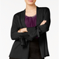 Alfani Women's Tie Sleeve Cardigan Black Size Petite Small