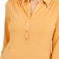 Charter Club Women's Knit Polo Shirt Yellow Size Small