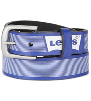 Levi's Big Boy's Striped Logo Reversible Belt Blue Size X-Large