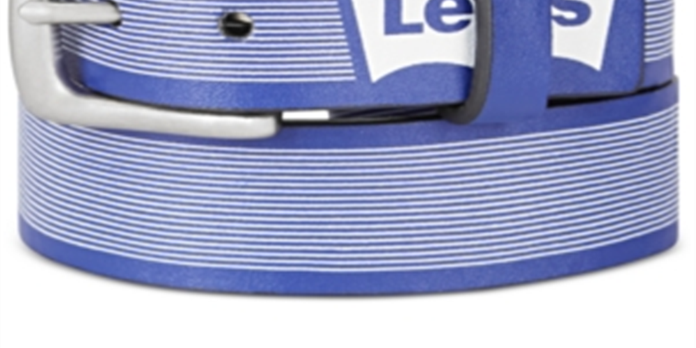Levi's Big Boy's Striped Logo Reversible Belt Blue Size X-Large