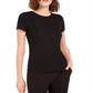 Bar III Women's Textured Sparkle Top Black Size Medium