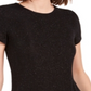 Bar III Women's Textured Sparkle Top Black Size Medium