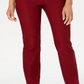 Charter Club Women's Cambridge Skinny Pull on Tummy Control Pants Red Size 8