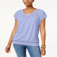 JM Collection Women's Blouson T-Shirt Purple Size Medium