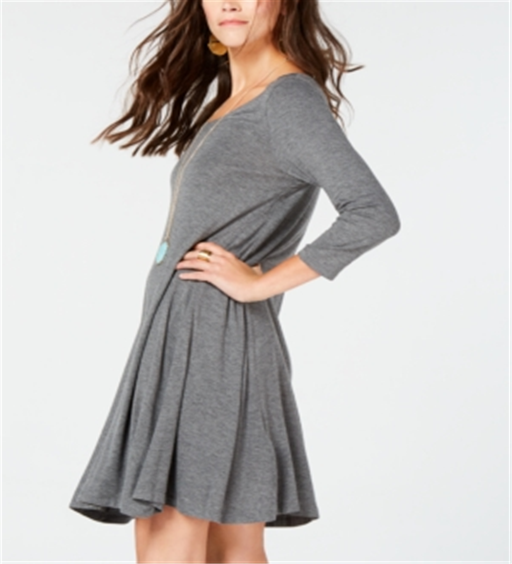 Style & CoWomen's Swing Dress Gray Size P
