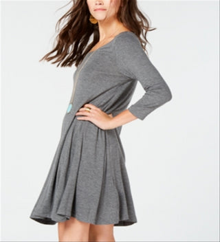 Style & CoWomen's Swing Dress Gray Size P