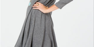 Style & CoWomen's Swing Dress Gray Size P