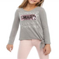 Beautees Big Girl's Forever Smart & Kind Flip Sequin Top Gray Size Medium