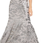 Calvin Klein Women's Sequined Sleeveless Jewel Neck Maxi Mermaid Formal Dress Gray Size 14