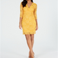 Thalia Sodi Women's Lace Sheath Dress Yellow Size X-Large