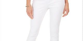 Charter Club Women's Chelsea Twill Tummy Control Cropped Pants White Size 12