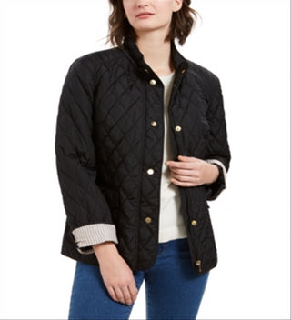 Charter Club Women's Quilted Jacket Black Size Small