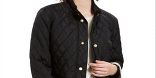 Charter Club Women's Quilted Jacket Black Size Small