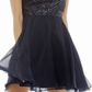 AX Paris Women's Embellished Chiffon Skater Dress Navy Size 10