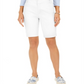 Charter Club Women's Bermuda Twill Shorts White Size 16