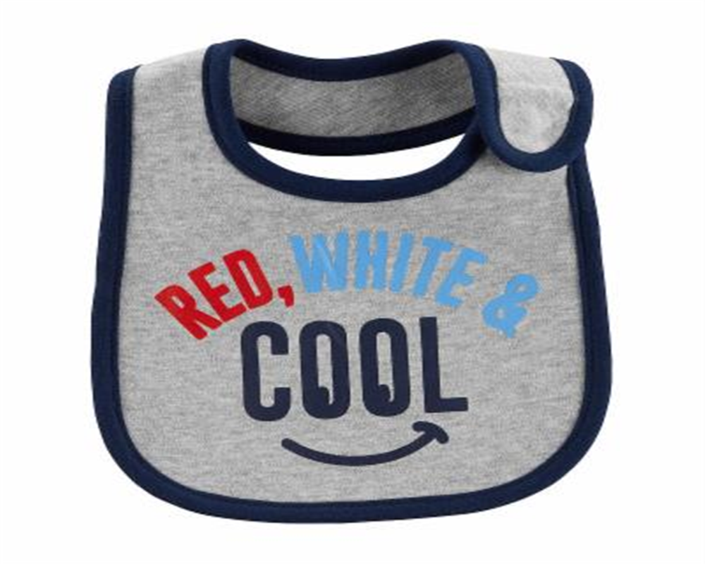 Carter's Baby Boy's & Girl's Holiday Cotton Bib Gray Size Regular