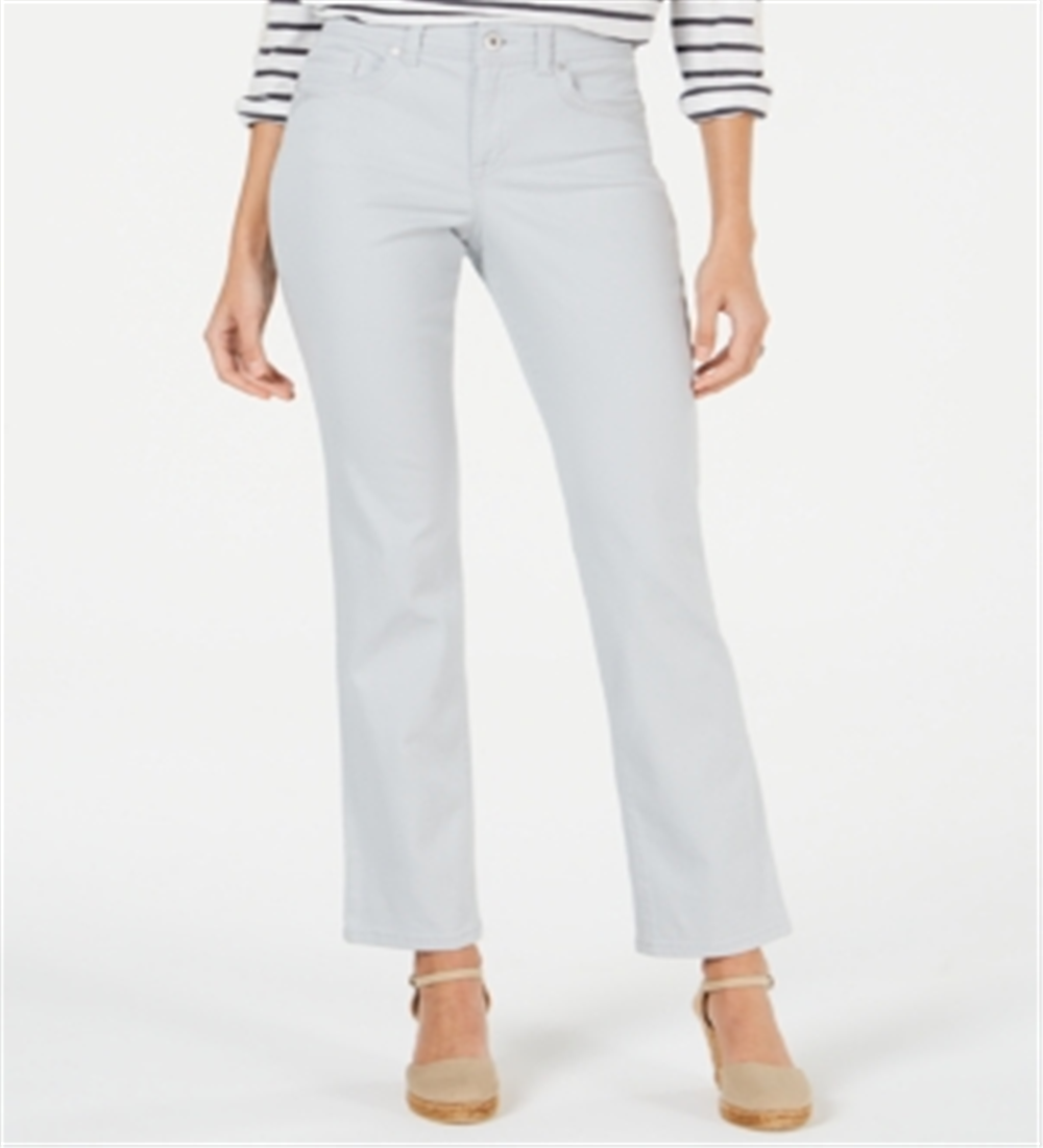 Style & Co Women's Tummy Control Straight Leg Jeans Gray Size10