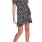 1.STATE Women's Romantic Vines Mini Floral Wrap Dress Black