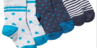 First Impressions Baby Boy's 3 Pk Printed Socks Blue Size 12-24 MOS