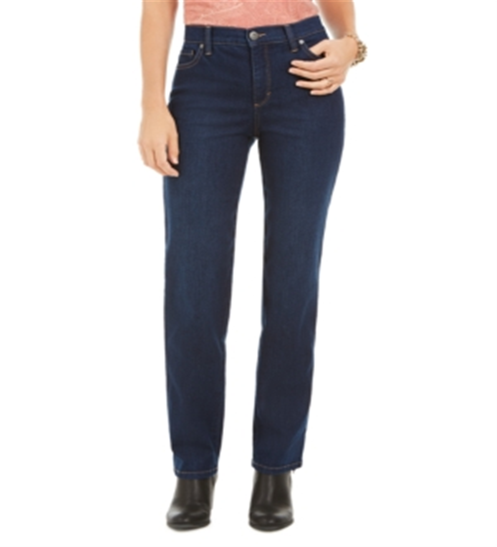 Style & Co Women's High Rise Straight Leg Jeans Blue Size 6