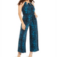 Thalia Sodi Women's Print Chain Neck Jumpsuit Blue Size XX-Large