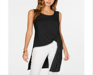 Alfani Women's High Low Tunic Top Black Size Petite L