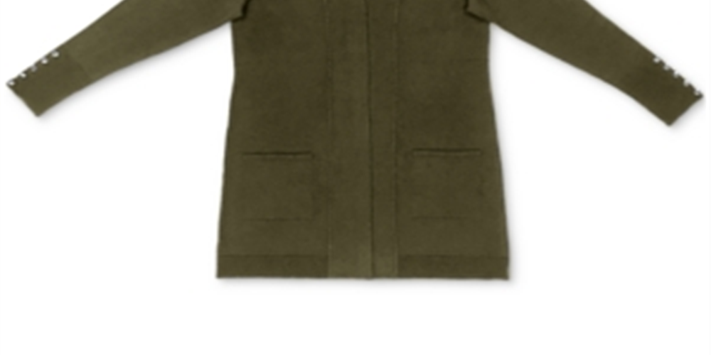 JM Collection Women's Open Front Cardigan Green Size Small