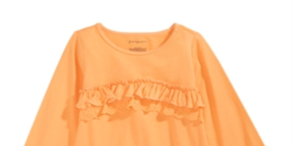 First Impressions Baby Girl's Cotton Ruffled T-Shirt Yellow Size 24MOS